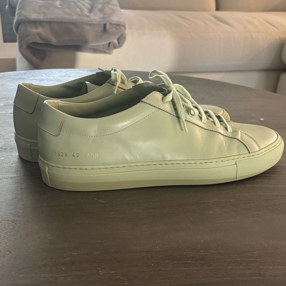 Common Projects Light Green Leather Sneakers - image 4